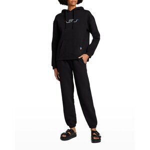 Kule The Shrug Hoodie Black Size XS Cute Shrug Emoji Punctuation Sweatshirt